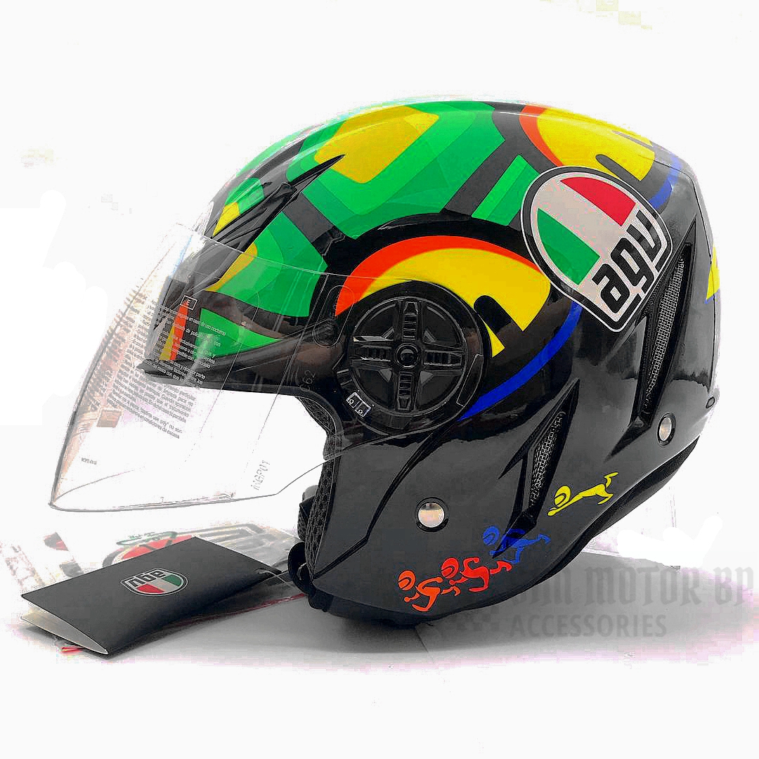 agv open face helmet