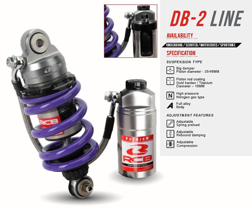 Rcb Db 2 Line Monoshock Lc135 Y15zr Rs150